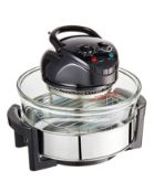 (T187) 1 x GRADE B - 17 Litre Halogen Oven. The Halogen Oven with Extender Ring roasts, bakes, ...