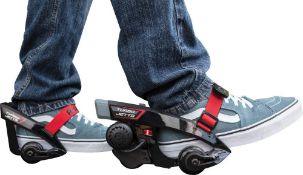 (T32) 1 x GRADE B - Razor Turbo Jetts Electric Heel Wheels, Black. Pair. FAST, FASTER, Razor FA...