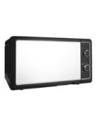 (T30) 1 x GRADE B - 20L Manual Microwave - Black. This 20 Litre 700W stainless steel black manu...