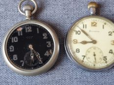 Helvetia And Elgin Military Pocket Watches