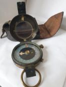 Negretti And Zamba Military Compass And Leather Case
