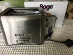 Sage, A Bit More 2-Slice Toaster, Brushed Metal