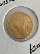 1910 Confederation gold - 20 Swiss francs Gold coin