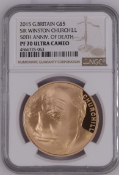 2015 Proof £5 Churchill Anniversary NGC PF70