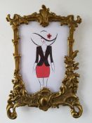 Art Deco Brass Photo Frame