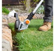 (LT24) 20V Max. Cordless Grass Trimmer Features a 180° adjustable trimmer head, 25cm cutting ...