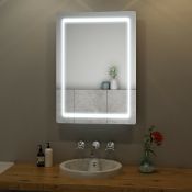 (KN115) 500x700mm Quaser Illuminated Mirror. LED Bathroom Mirror With Lights Illuminated Demis...