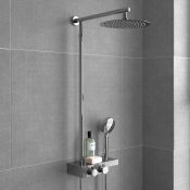 (WS38) Round Thermostatic Bar Mixer Shower Set Valve with Shelf 10