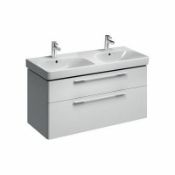 (KN24) Keramag Gerbit 1200mm White Vanity Unit. RRP £996.99.Comes complete with basin. For ...