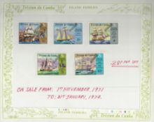 Tristan Da Cunha 1971 Island Families set handstamped 