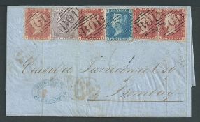 Egypt - British Post Office 1862 Entire letter from Alexandria to Bombay