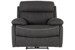 Brand New Boxed Arlo Electric Reclining Arm Chair In Charcoal Fabric