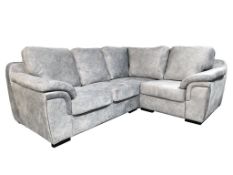 BRAND NEW AMY CORNER SOFA IN SILVER