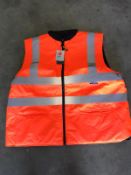 10 X Hiviz Waistcoats By Vizwear. Retail £12.99. Orange Size XlRef - 31