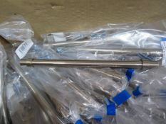 (WG25) 50 x NEW 192MM ROUND BAR HANDLE BRUSHED NICKEL. Huge Profit Potential. Uk Delivery Avai...