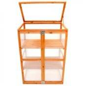(SK120) Wooden Cold Frame Cupboard Grow House Constructed with a large rigid solid wood fram...