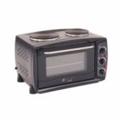 (SK9) Mini Oven c/w Hot Plates And Grill The 26 litre mini oven & grill with double hob is l...