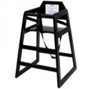 (SK172) Kids Wooden High Chair - Black Kids Wooden High Chair - Black Wooden high...