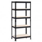 (SK154) 750kg Heavy Duty 5 Tier Metal Storage Garage Shelving Racking The 5 tier racking is ...