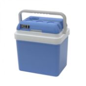 (SK101) 24L 240V AC & 12V DC Coolbox Hot Cold Portable Electric Cool Box Powered by mains or...