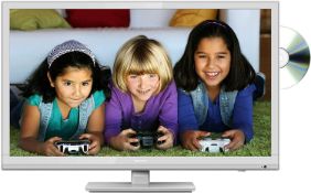 (M28) Sharp LC-24DHE4011KW 24-Inch HD Ready TV with Freeview and DVD - White [Energy Class A] W...