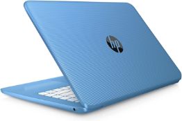 (M8) HP Stream 14-ax000na 14-inch HD Laptop (Aqua Blue) - (Intel Celeron N3060, 4GB RAM, 32GB e...