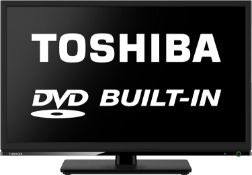 (M29) Toshiba 24D1533 24-Inch Widescreen HD LED TV with Built-In DVD Player and Freeview (Disco...