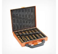 (GE29) 99pc Drill Bit Set Universal 99 piece Titanium Coated HSS Drill Bit Set - Suitable for...