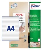 60 x avery write and wipe self-adhesive repositionable sheets,