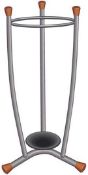 20 X Unilux London Umbrella Stand Removable Drip Tray Plated Steel Wooden Trim