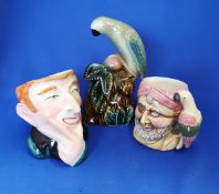 3 Kitsch Vintage Items. Toby Jug. Lustre.