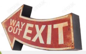 Large Vintage Style Way Out Exit Sign