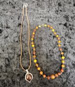 2 pieces of Vintage Amber