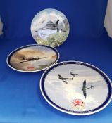 Group of 3 collectable Wedgwood vintage aircraft comemorative plates.