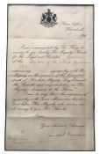 Sir Winston Churchill Letter 1910 - Home Office - Whitehall