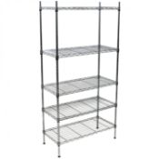 (TD159) 5 Tier Heavy Duty Steel Wire Rack Shelf Storage Shelving Unit The 5 tier shelving is...