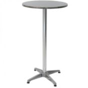 (TD101) 1.1m Aluminium Bistro Table Bar Pub Cafe Party Adjustable Height This elegant alumin...