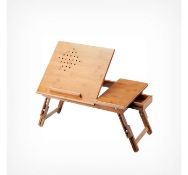 (TD130) Bamboo Tablet & Laptop Table Suits most standard-sized laptops Sturdy but lightweight...