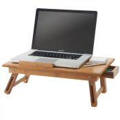 (S314) Bamboo Tablet & Laptop Table Suits most standard-sized laptops Sturdy but lightweight ...
