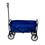 (TD153) Blue Heavy Duty Foldable Garden Trolley Cart Wagon Truck The folding garden trolle...