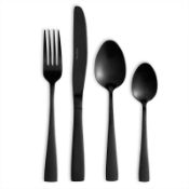(TD115) 16pc Matte Black Cutlery Set Decorative Flatware Silverware Dinnerware. 16 PIECE SET ??...