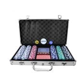 (TD82) Poker Set - 300 Piece Complete With Chips, Cards, Dice, And Casino Style Case ...