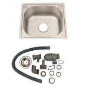 (TD81) Brushed Stainless Steel Top Mount Kitchen Bowl Sink w/ Plumbing The kitchen sink bowl...