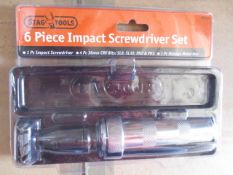 100pcs Brand New Impact Driver 6pc Set In Metal Carry Case