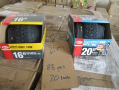 120pcs Of Brand New Bike Tyres