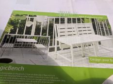 Fold Up Multi Functional Outdoor Garden Bench & Table Set