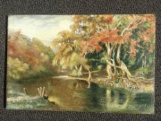 ACW Oil on card 9 1/4x14