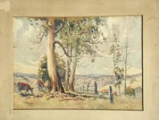 F Roberts 1953 watercolour, 10 3/4x14 3/4