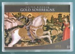 UK 2012 Uncirculated Gold Sovereign Set