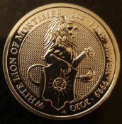 2oz Queen’s Beasts 999.9 Silver Coin- The White Lion of Mortimer